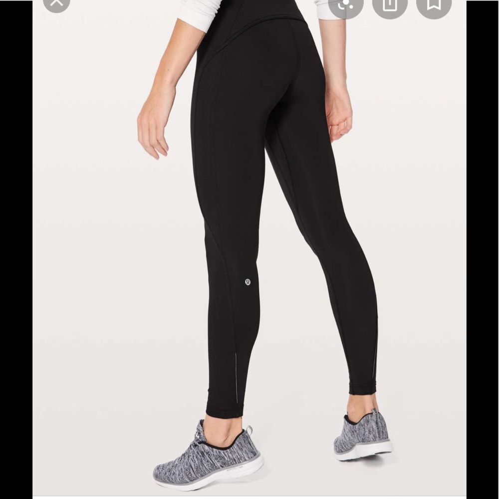 Lululemon black fast as fleece leggings